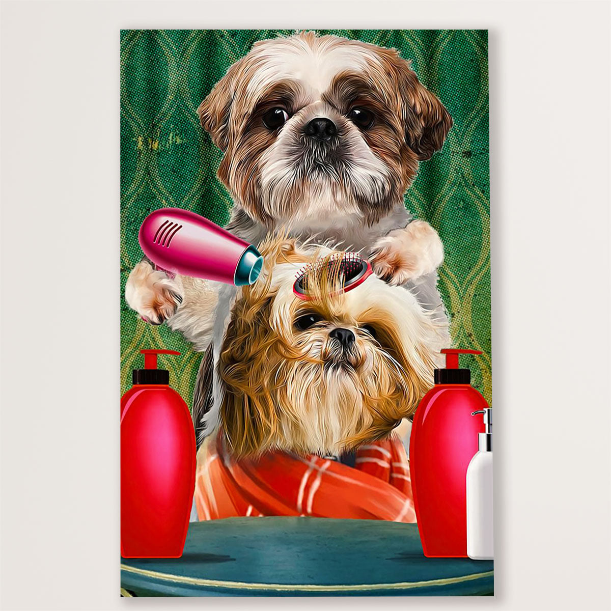 Hairdresser Canvas Dog Hairdresser | Wall Art Gift for Hairstylists