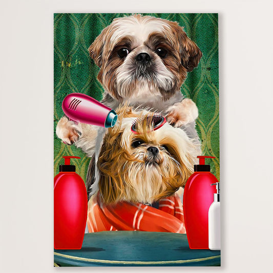 Hairdresser Canvas Dog Hairdresser | Wall Art Gift for Hairstylists