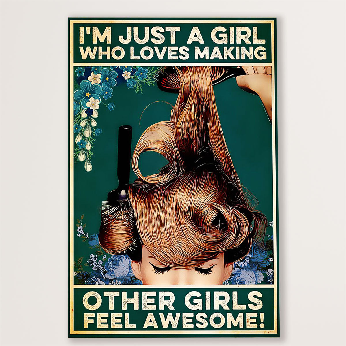 Hairdresser Canvas Girl Loves Making Other Girls | Wall Art Gift for Hairstylists
