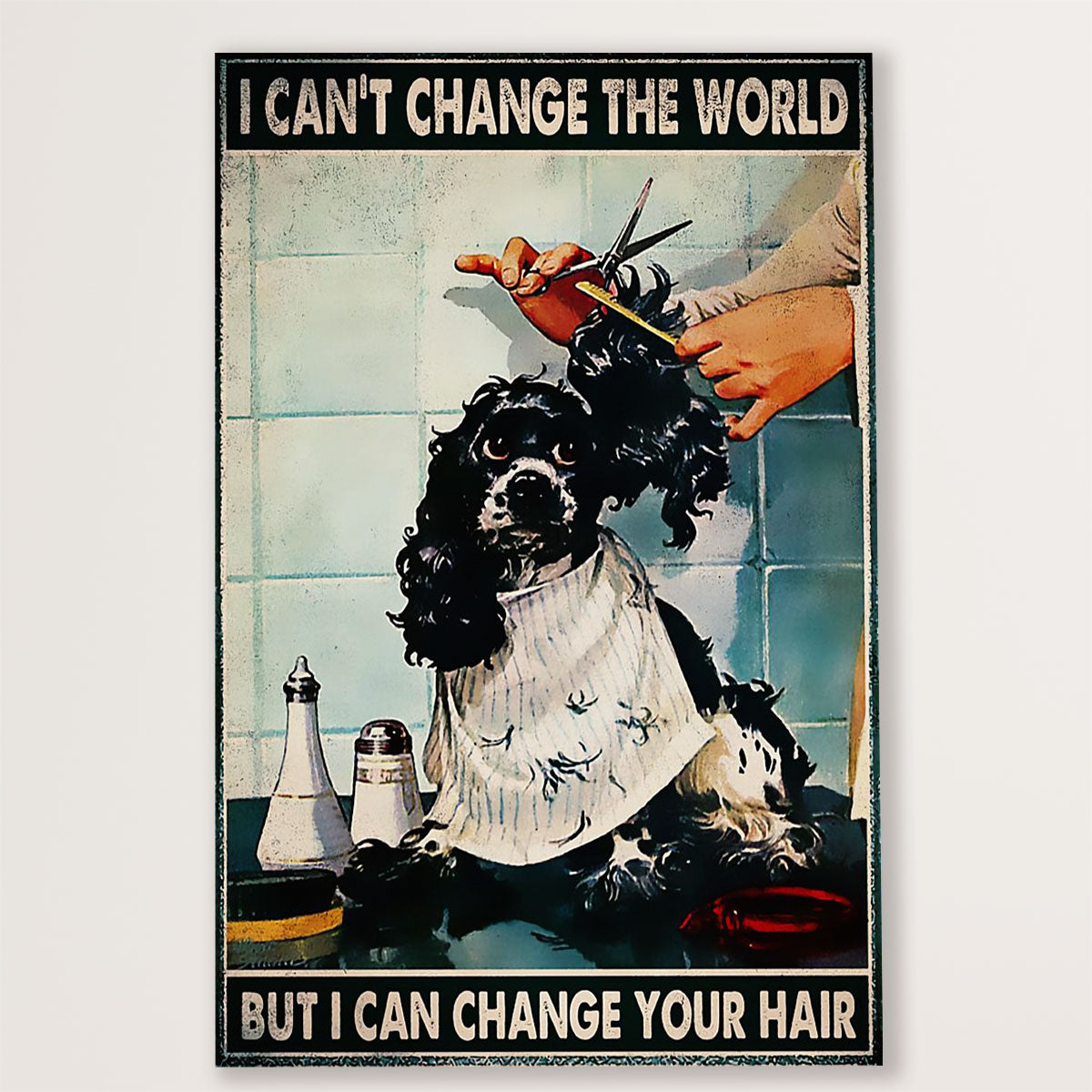 Hairdresser Canvas I Can't Change The World But I Can Change Your Hair | Wall Art Gift for Hairstylists