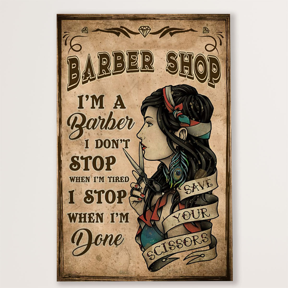 Hairdresser Canvas Barber Shop - I'm A Barber | Wall Art Gift for Hairstylists