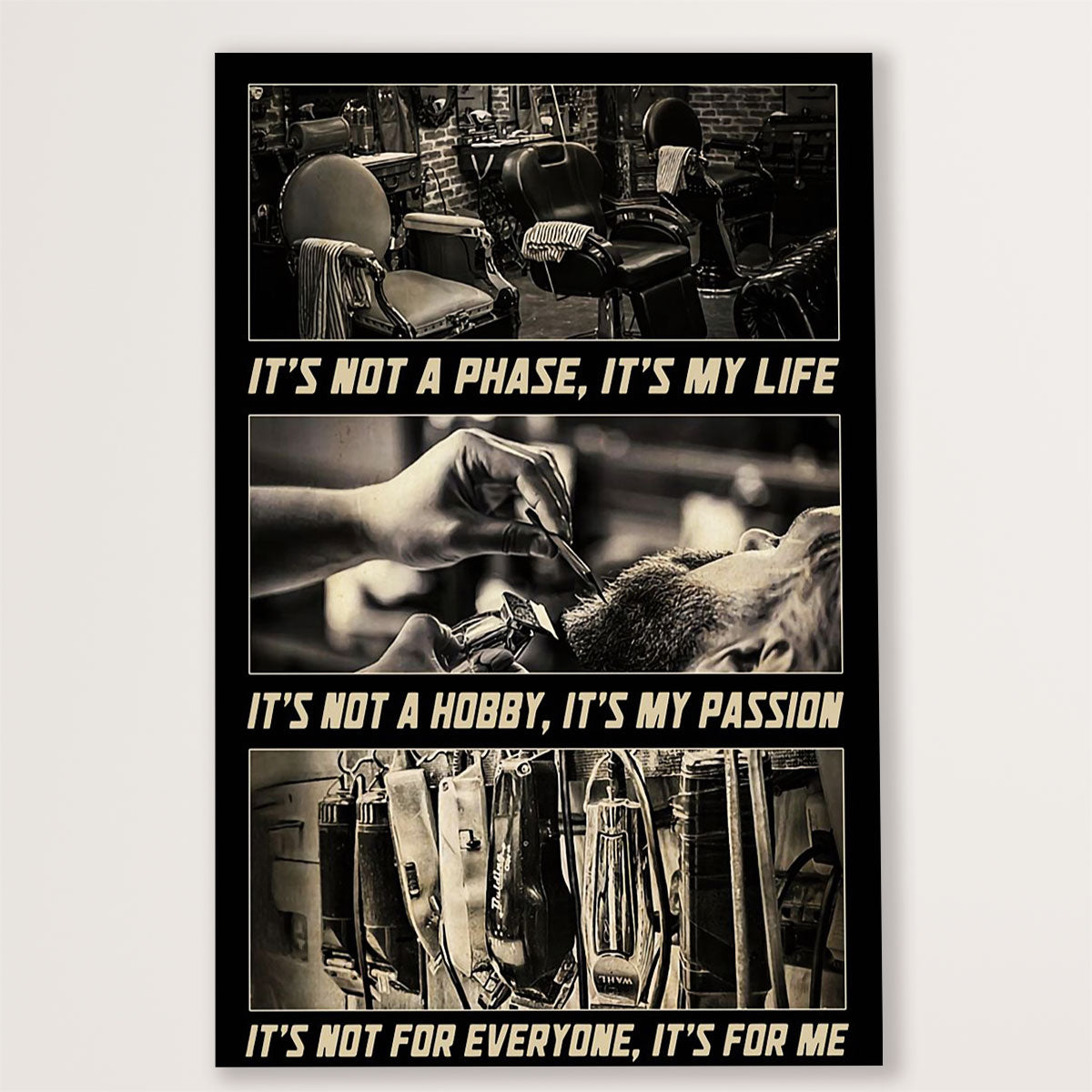 Hairdresser Canvas It's Not A Phase, It's My Life | Wall Art Gift for Hairstylists