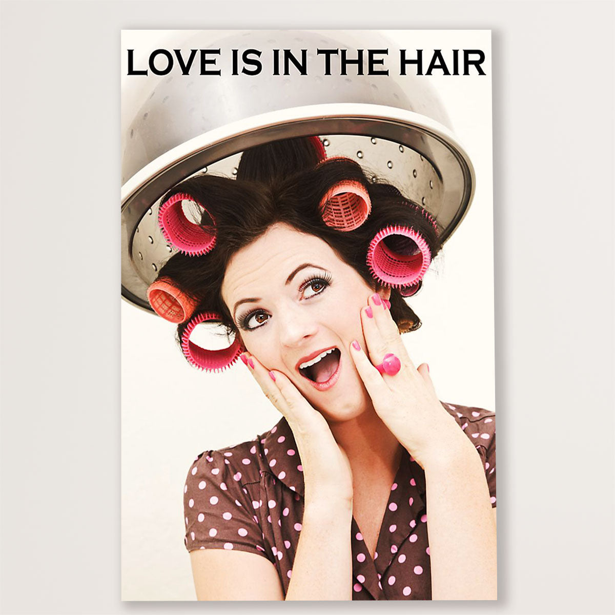 Hairdresser Canvas Love Is In The Hair | Wall Art Gift for Hairstylists