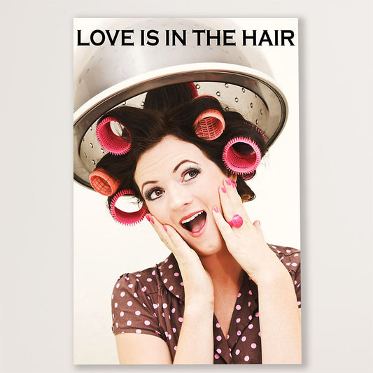 Hairdresser Canvas Love Is In The Hair | Wall Art Gift for Hairstylists