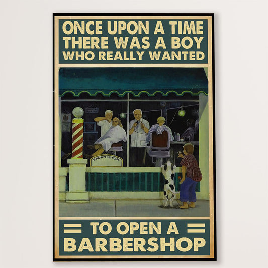 Hairdresser Canvas There Was A Boy Who Really Wanted To Open A Barbershop | Wall Art Gift for Hairstylists