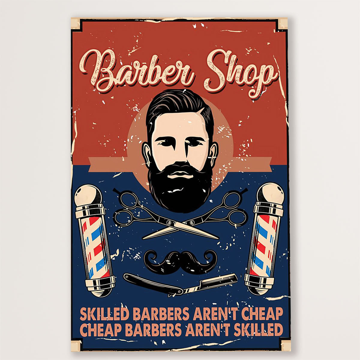 Hairdresser Canvas Barber Shop - Skilled Barber Aren't Cheap | Wall Art Gift for Hairstylists