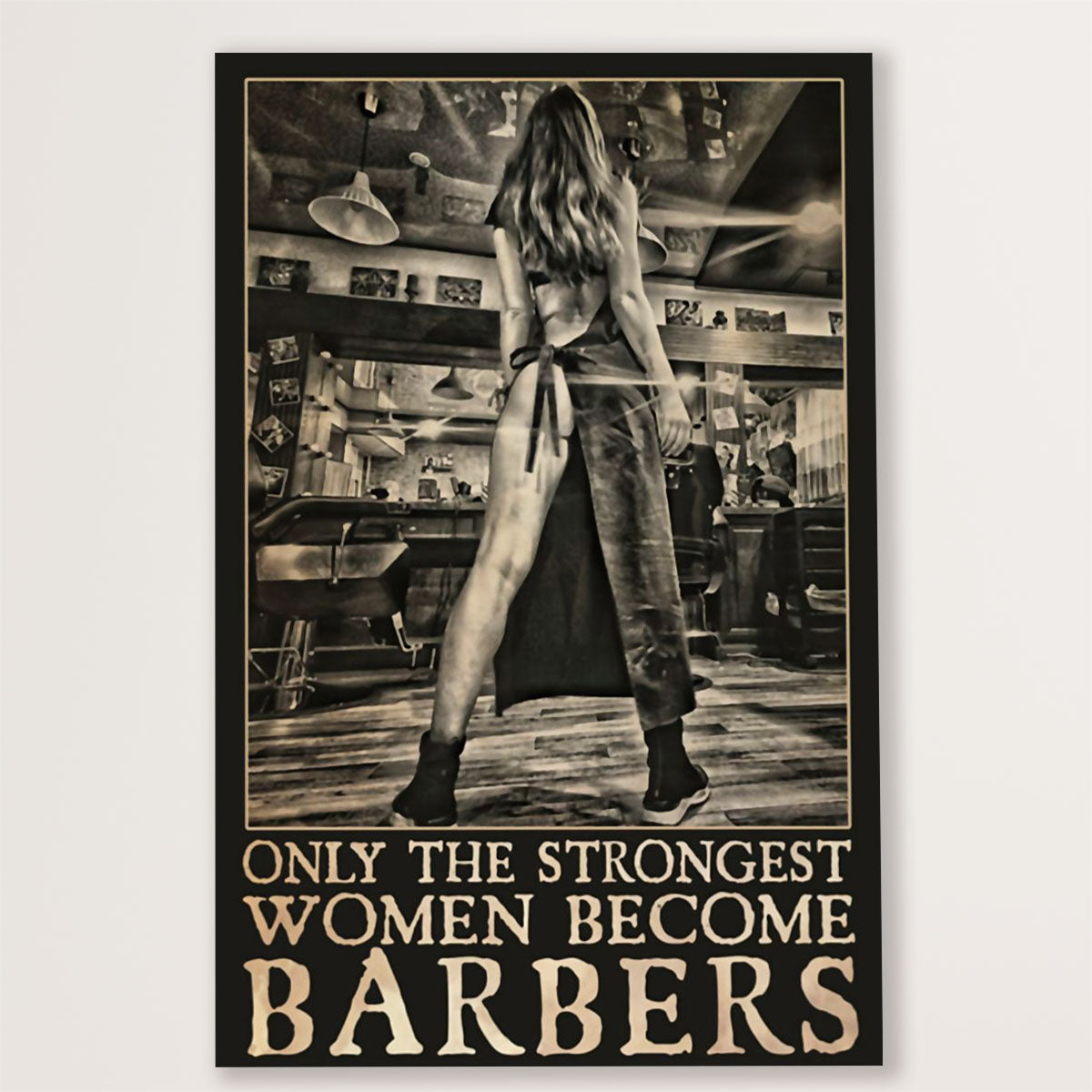 Hairdresser Canvas Only The Strongest Women Become Barbers | Wall Art Gift for Hairstylists