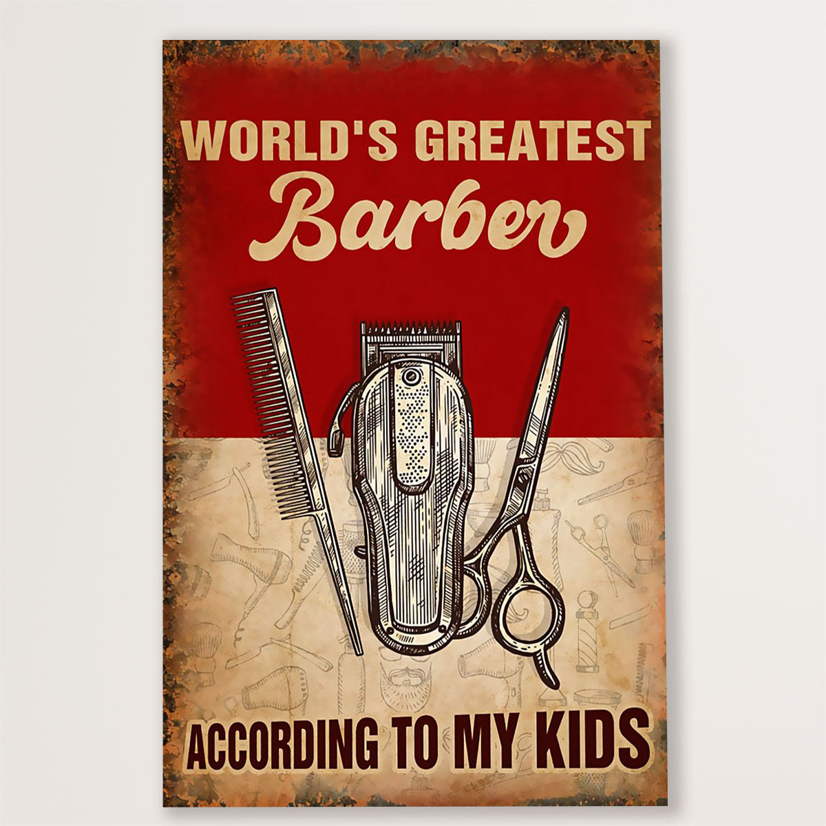 Hairdresser Canvas World's Greatest Barber | Wall Art Gift for Hairstylists