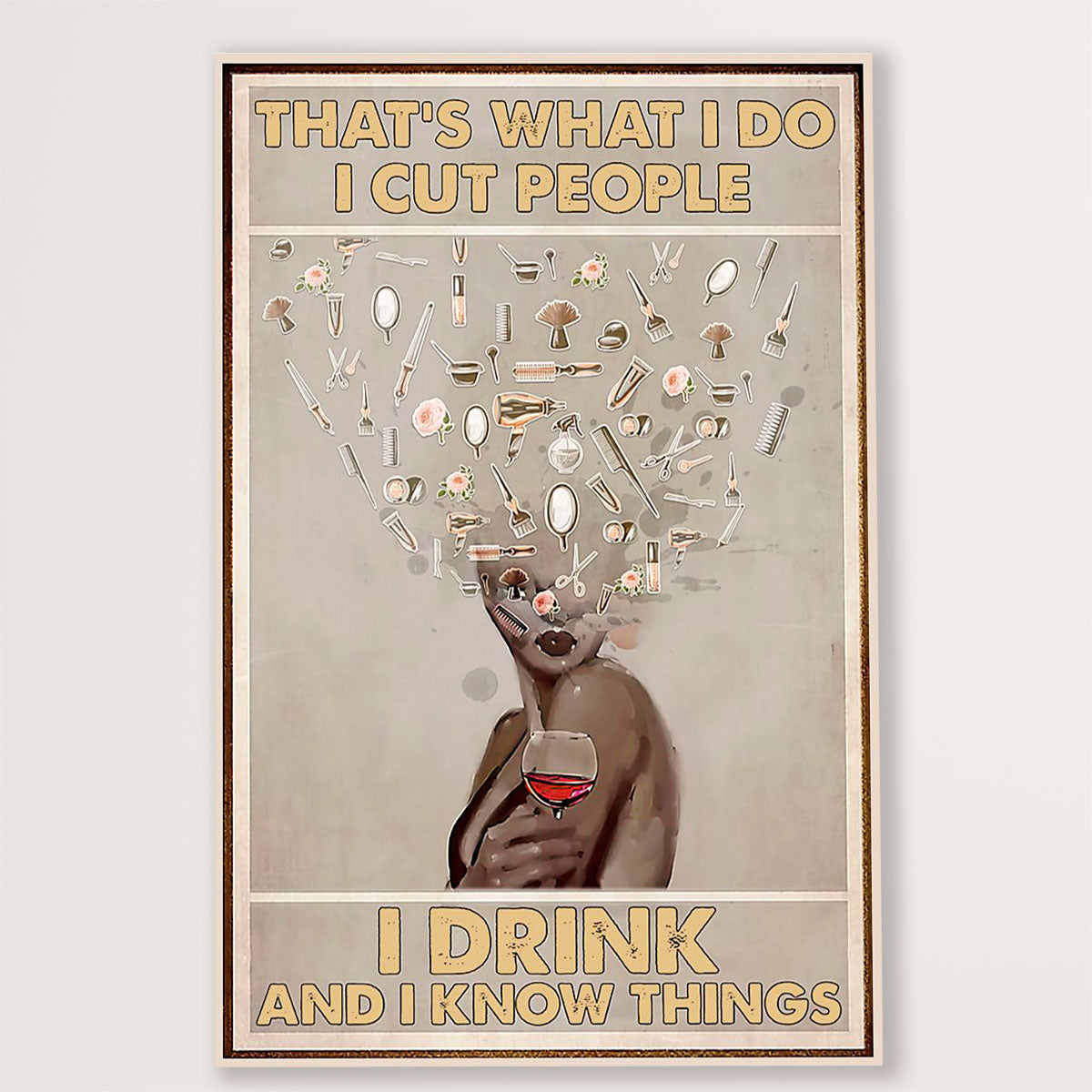 Hairdresser Canvas That's What I Do, I Cut People | Wall Art Gift for Hairstylists