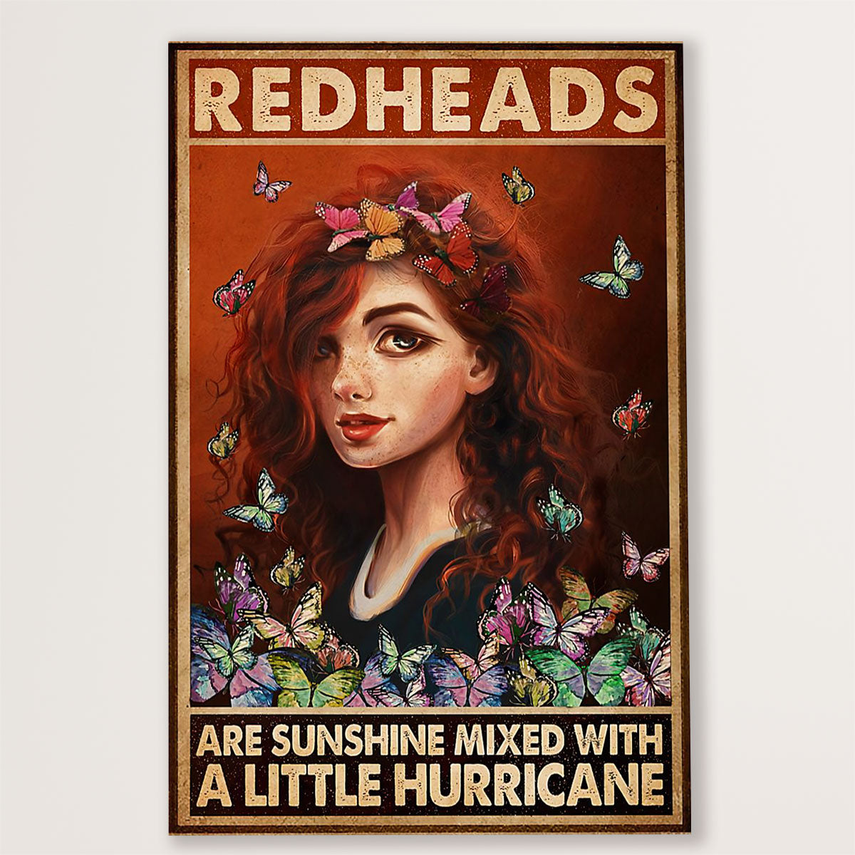 Hairdresser Canvas Redhreads Are Sunshine Mixed With A Little Hurricane | Wall Art Gift for Hairstylists