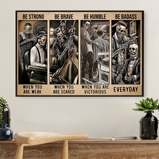 Hairdresser Poster Be Strong When You Are Weak | Wall Art Gift for Hairstylists