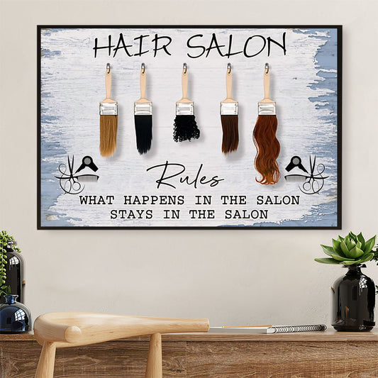Hairdresser Poster Hair Salon Rules | Wall Art Gift for Hairstylists