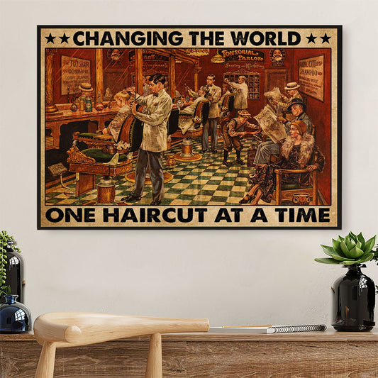 Hairdresser Poster Changing The World | Wall Art Gift for Hairstylists
