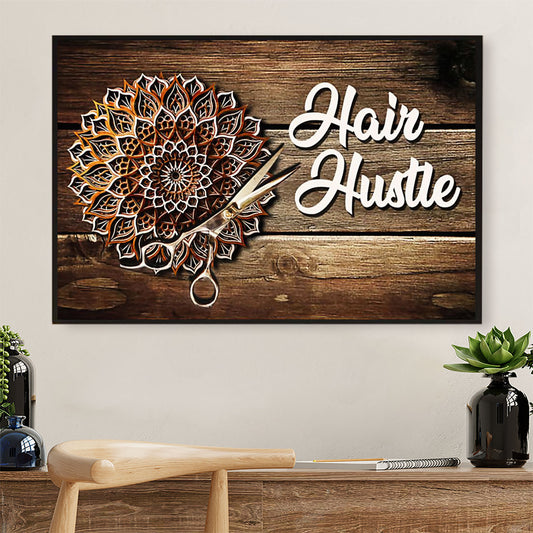 Hairdresser Poster Hair Hustle | Wall Art Gift for Hairstylists