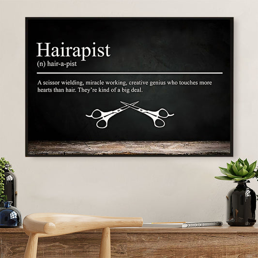 Hairdresser Poster Hairapist Definition | Wall Art Gift for Hairstylists
