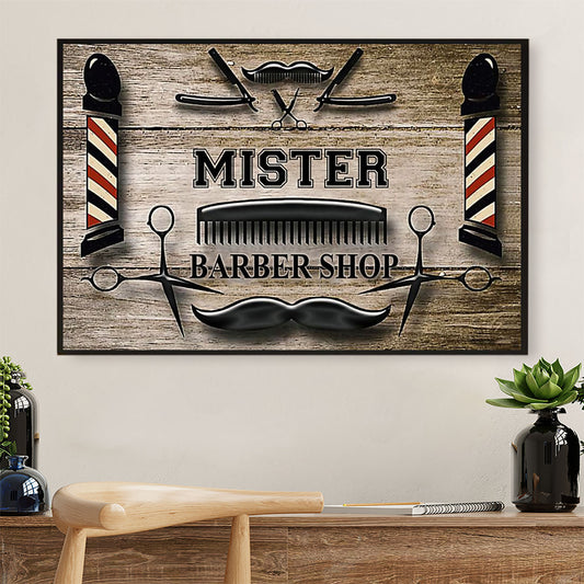 Hairdresser Poster Mister Barber Shop | Wall Art Gift for Hairstylists