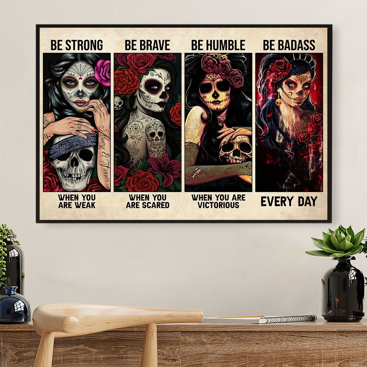 Be Strong When You Are Weak - Hairdresser Canvas Wall Art | Home Décor Gift for Hairstylists