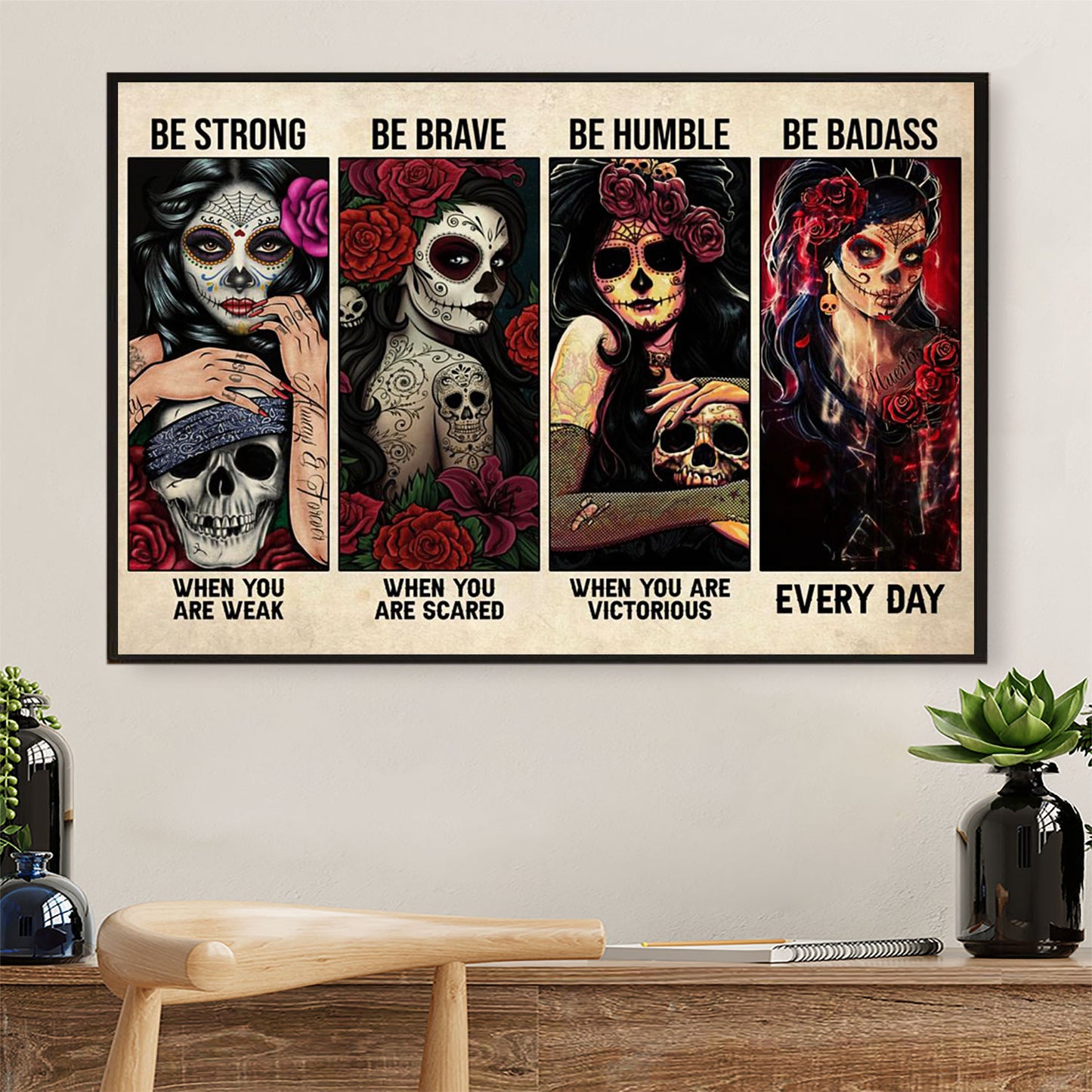 Hairdresser Poster Be Strong When You Are Weak | Wall Art Gift for Hairstylists