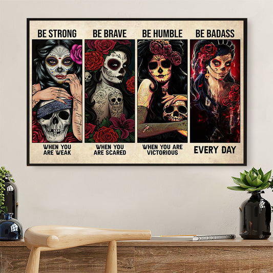Hairdresser Poster Be Strong When You Are Weak | Wall Art Gift for Hairstylists