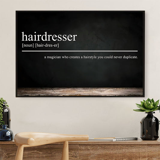 Hairdresser Poster Hairdresser Definition | Wall Art Gift for Hairstylists