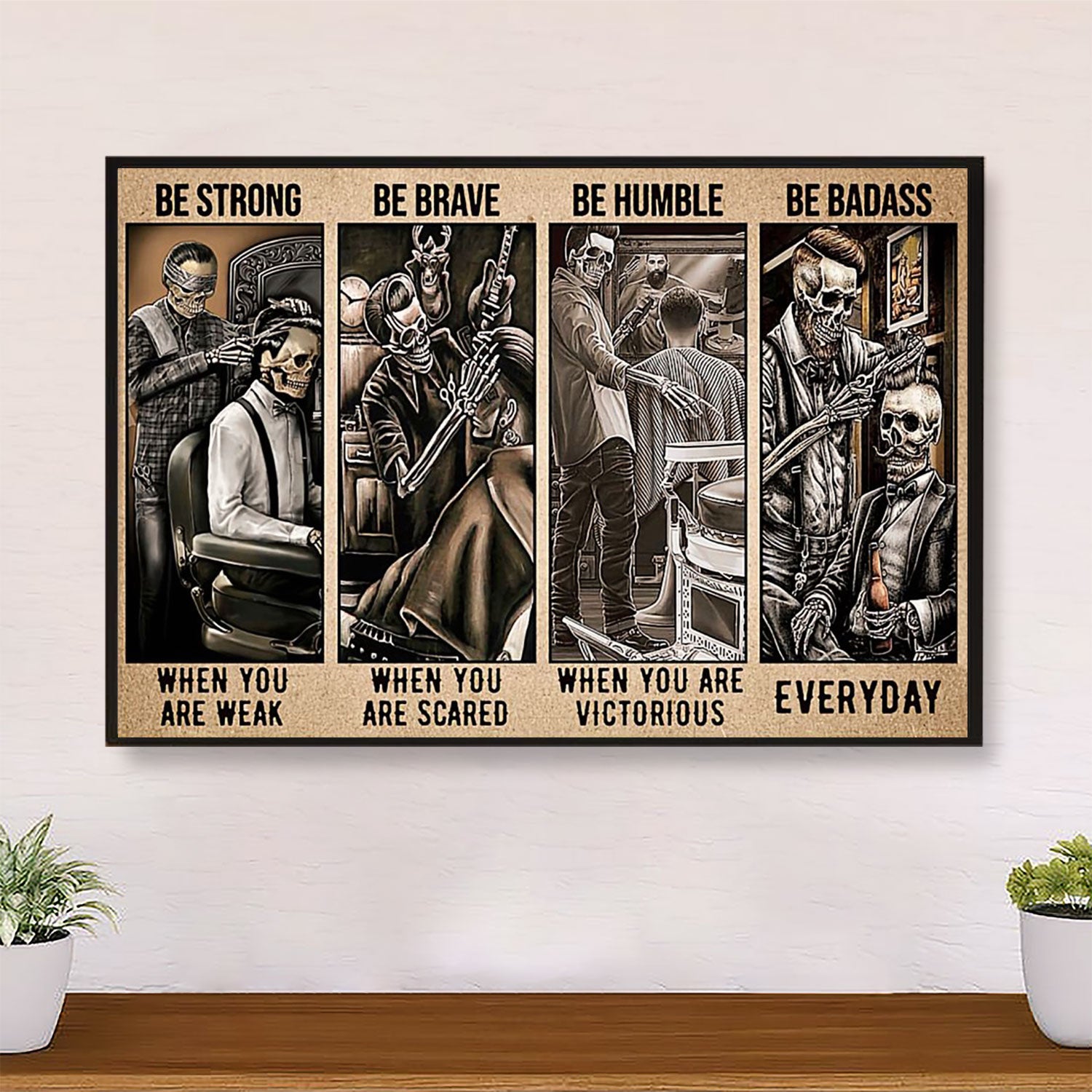 Hairdresser Poster Be Strong When You Are Weak | Wall Art Gift for Hairstylists