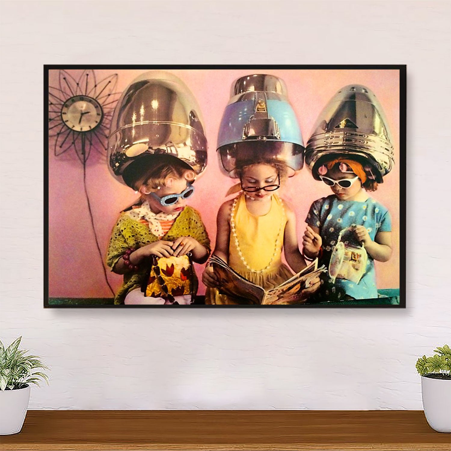 Hairdresser Poster Kids in Hair Salon Art | Wall Art Gift for Hairstylists