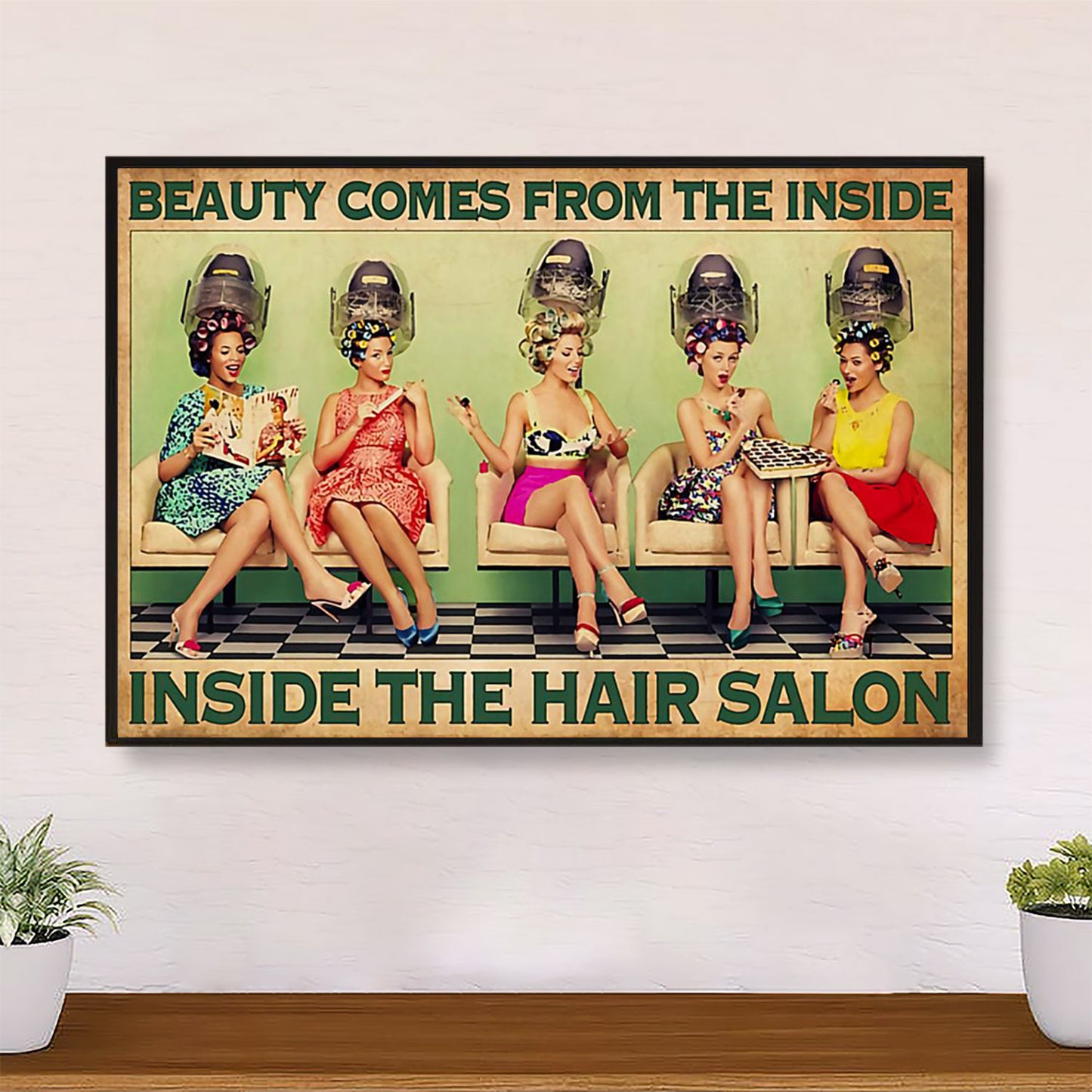 Hairdresser Poster Beauty Comes From The Inside | Wall Art Gift for Hairstylists