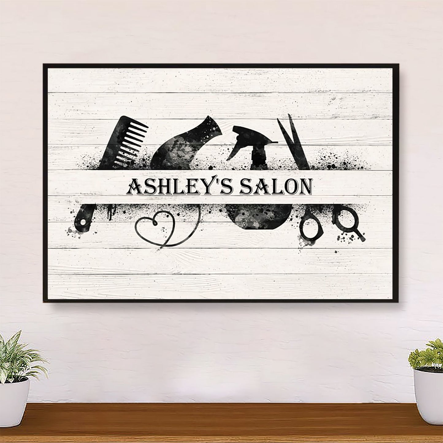 Hairdresser Poster Personalized Hair Salon's Name | Wall Art Gift for Hairstylists