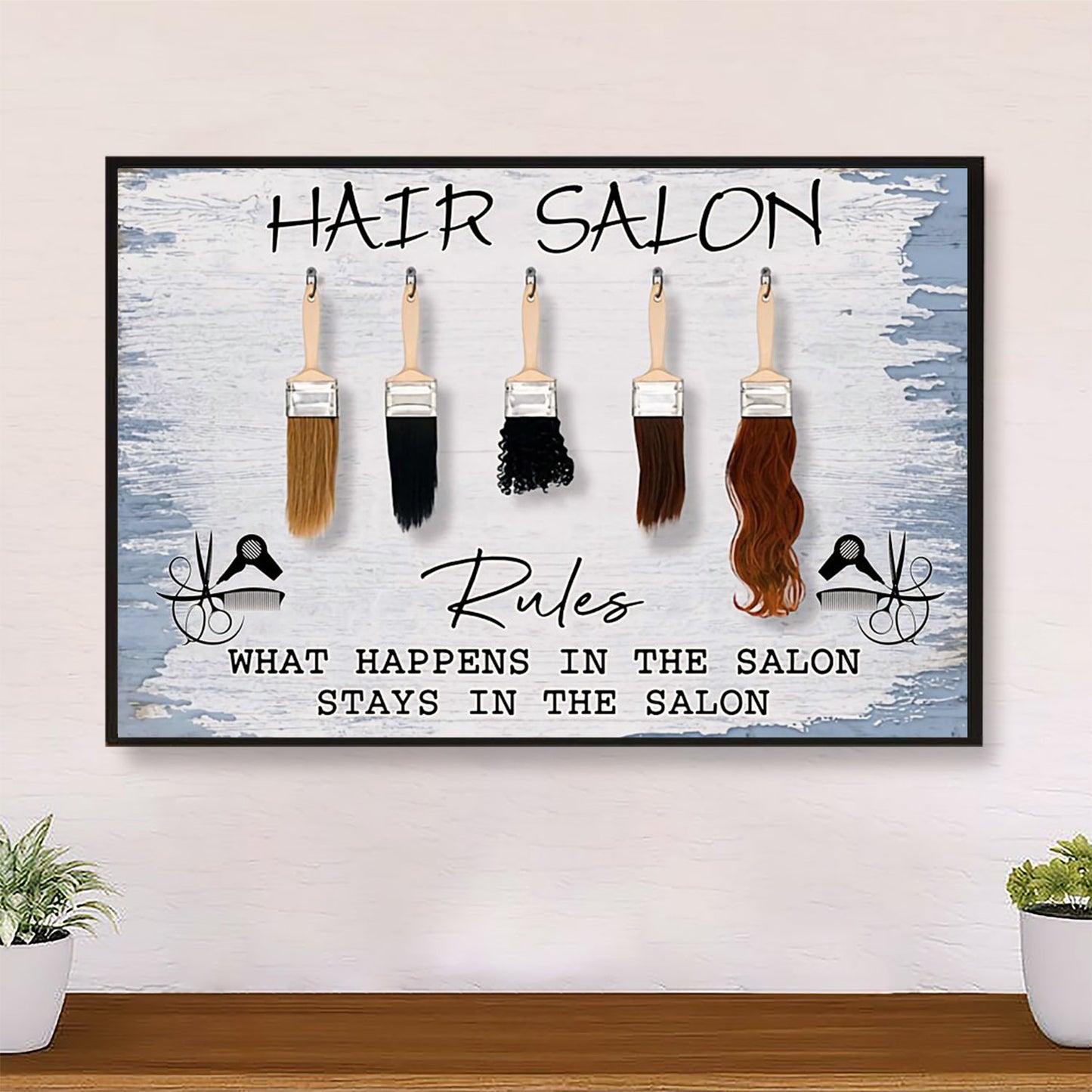 Hairdresser Poster Hair Salon Rules | Wall Art Gift for Hairstylists