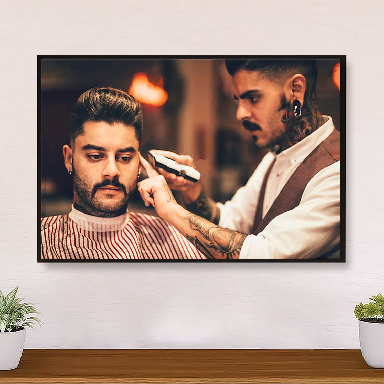 Hairdresser Poster Men Hairdresser Photo | Wall Art Gift for Hairstylists