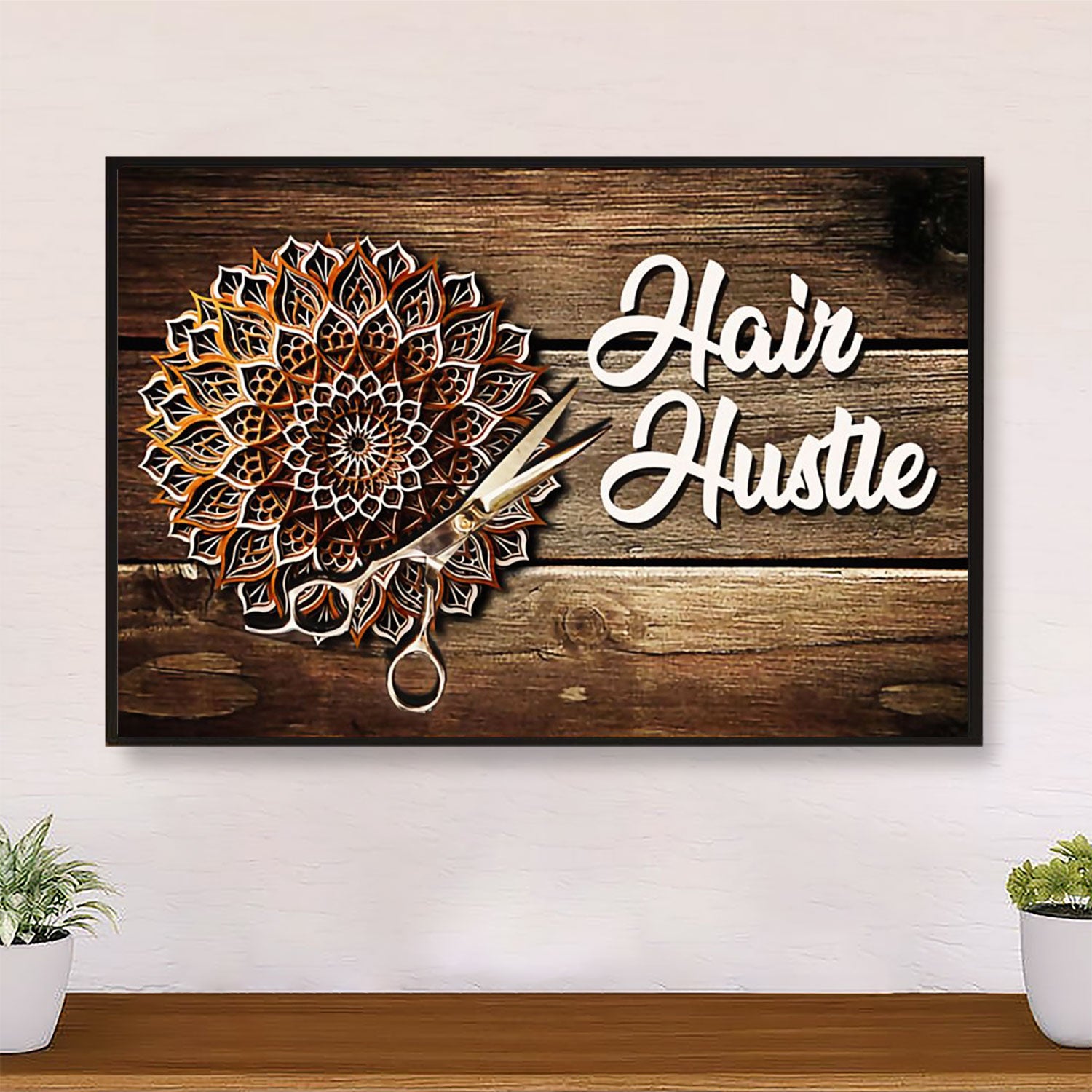 Hairdresser Poster Hair Hustle | Wall Art Gift for Hairstylists