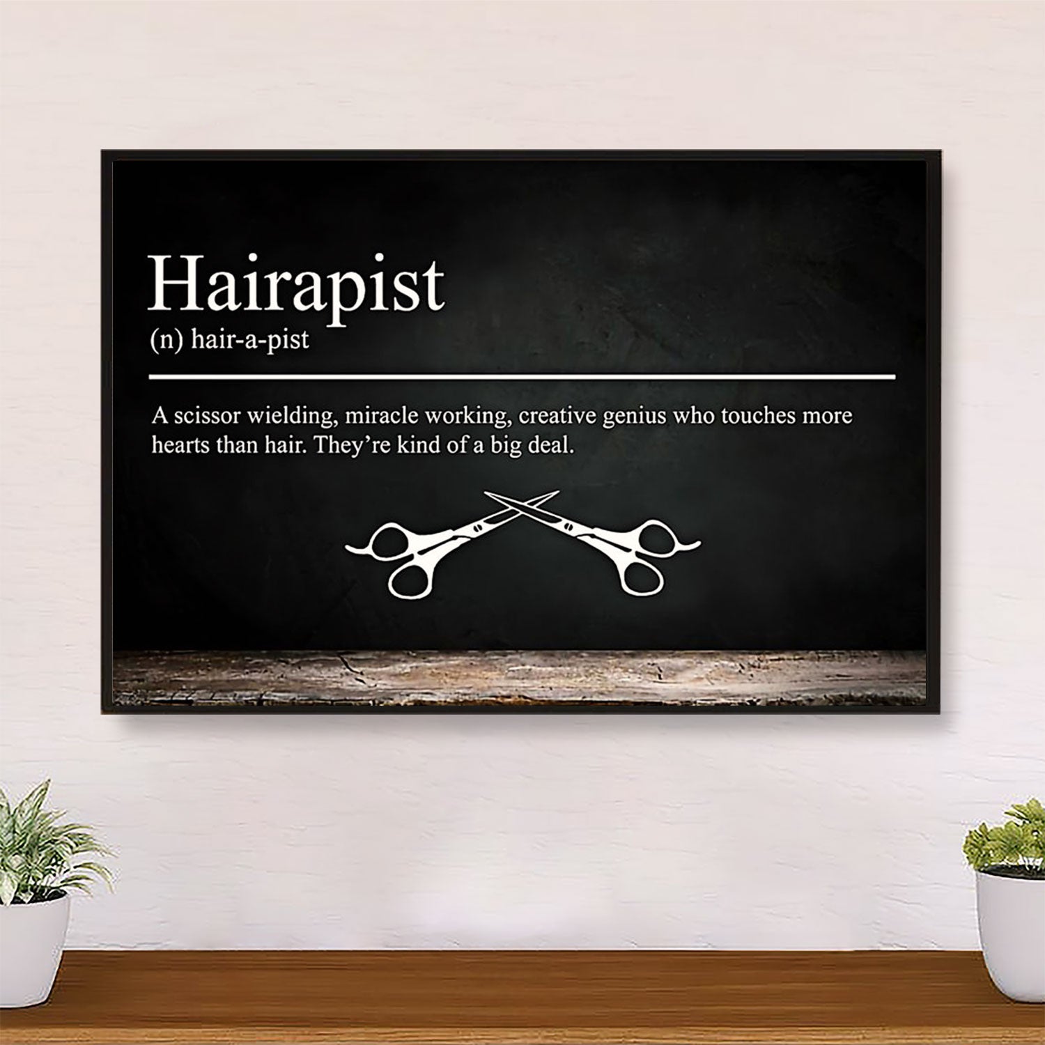 Hairdresser Poster Hairapist Definition | Wall Art Gift for Hairstylists