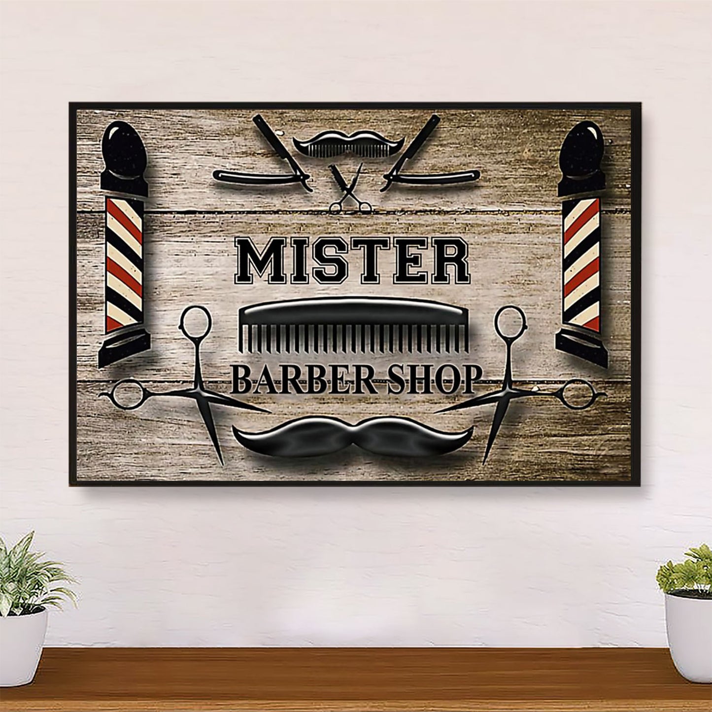 Mister Barber Shop - Hairdresser Canvas Wall Art | Home Décor Gift for Hairstylists