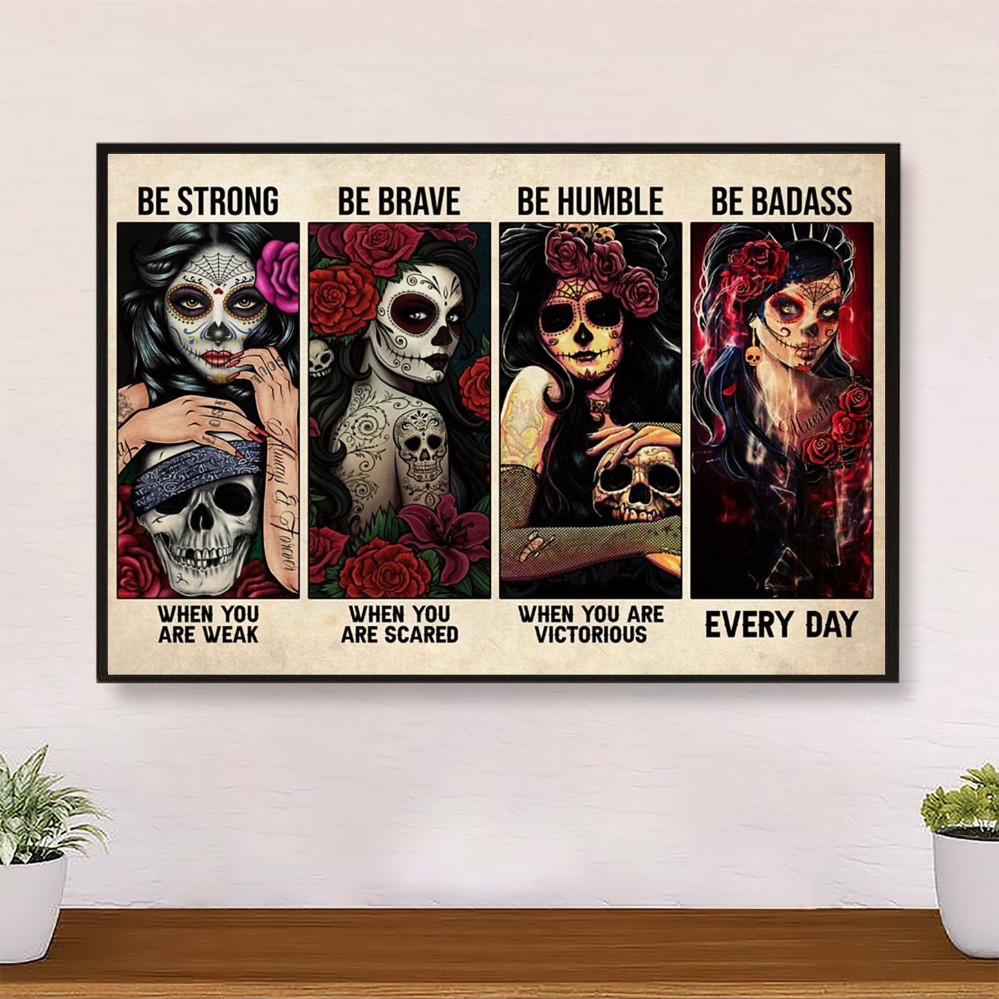Hairdresser Poster Be Strong When You Are Weak | Wall Art Gift for Hairstylists