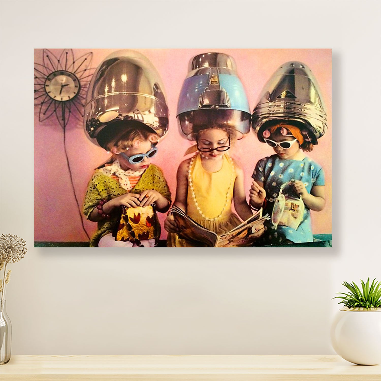 Hairdresser Poster Kids in Hair Salon Art | Wall Art Gift for Hairstylists