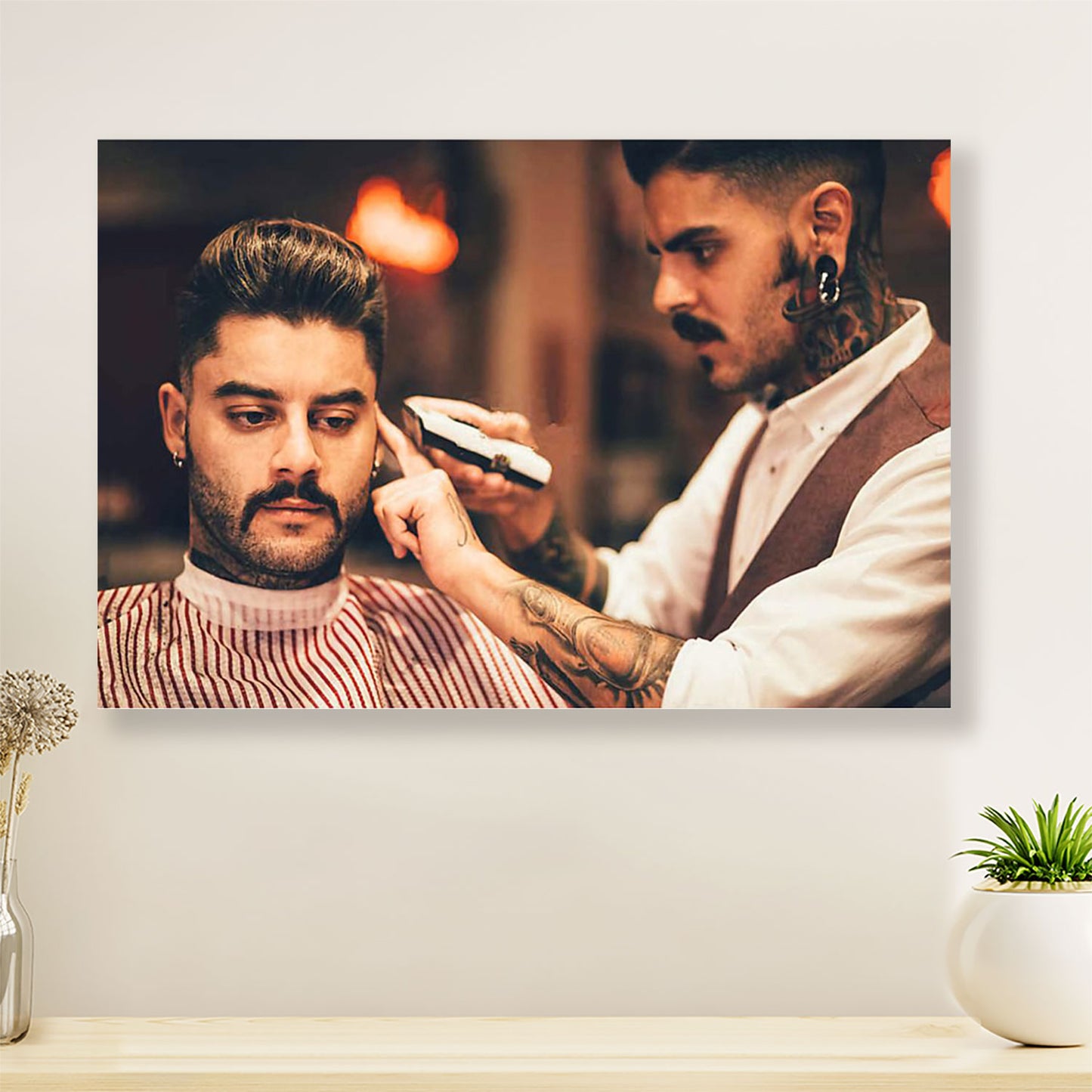 Hairdresser Poster Men Hairdresser Photo | Wall Art Gift for Hairstylists