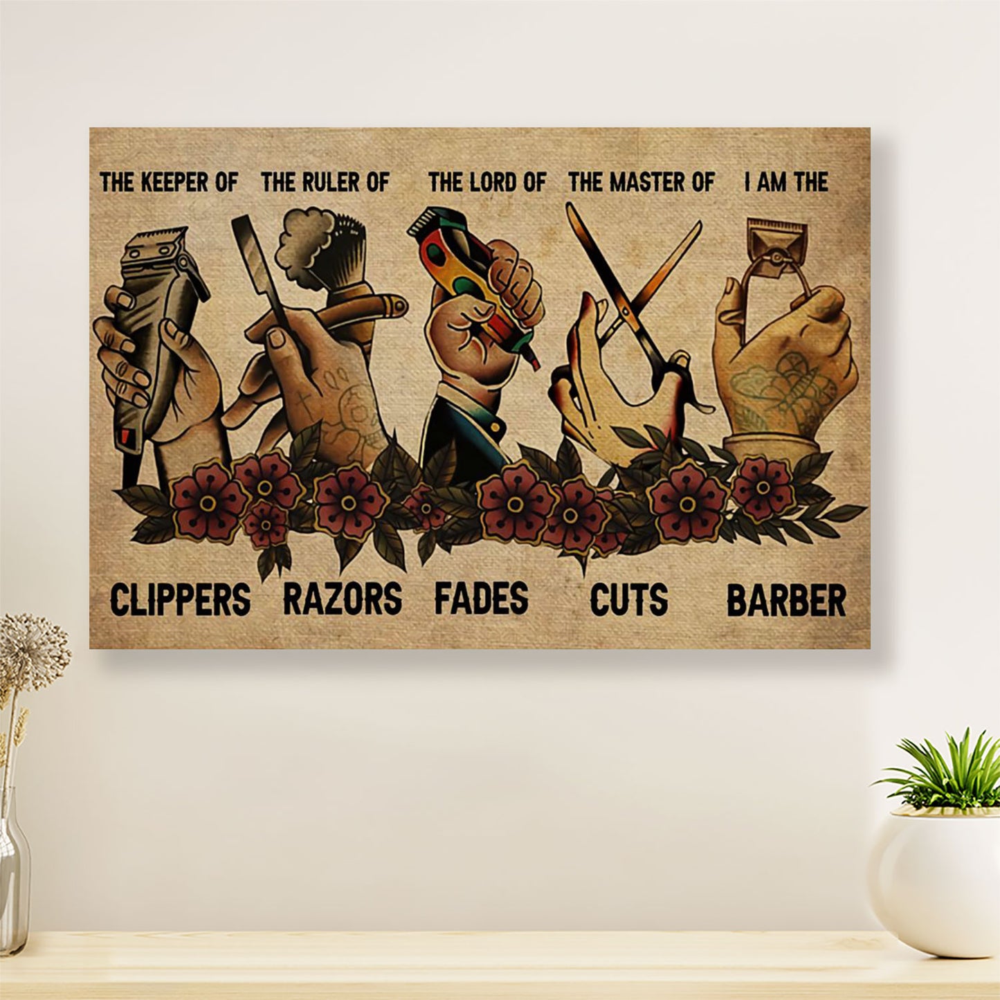 Hairdresser Poster The Keeper Of Clippers | Wall Art Gift for Hairstylists