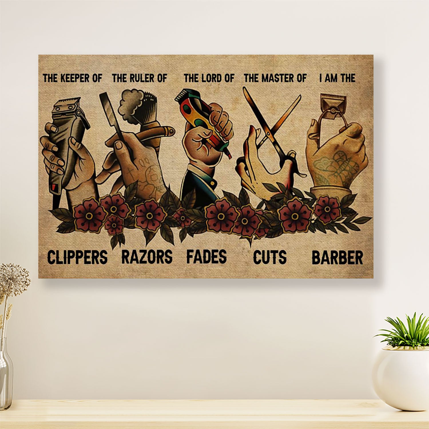 Hairdresser Poster The Keeper Of Clippers | Wall Art Gift for Hairstylists