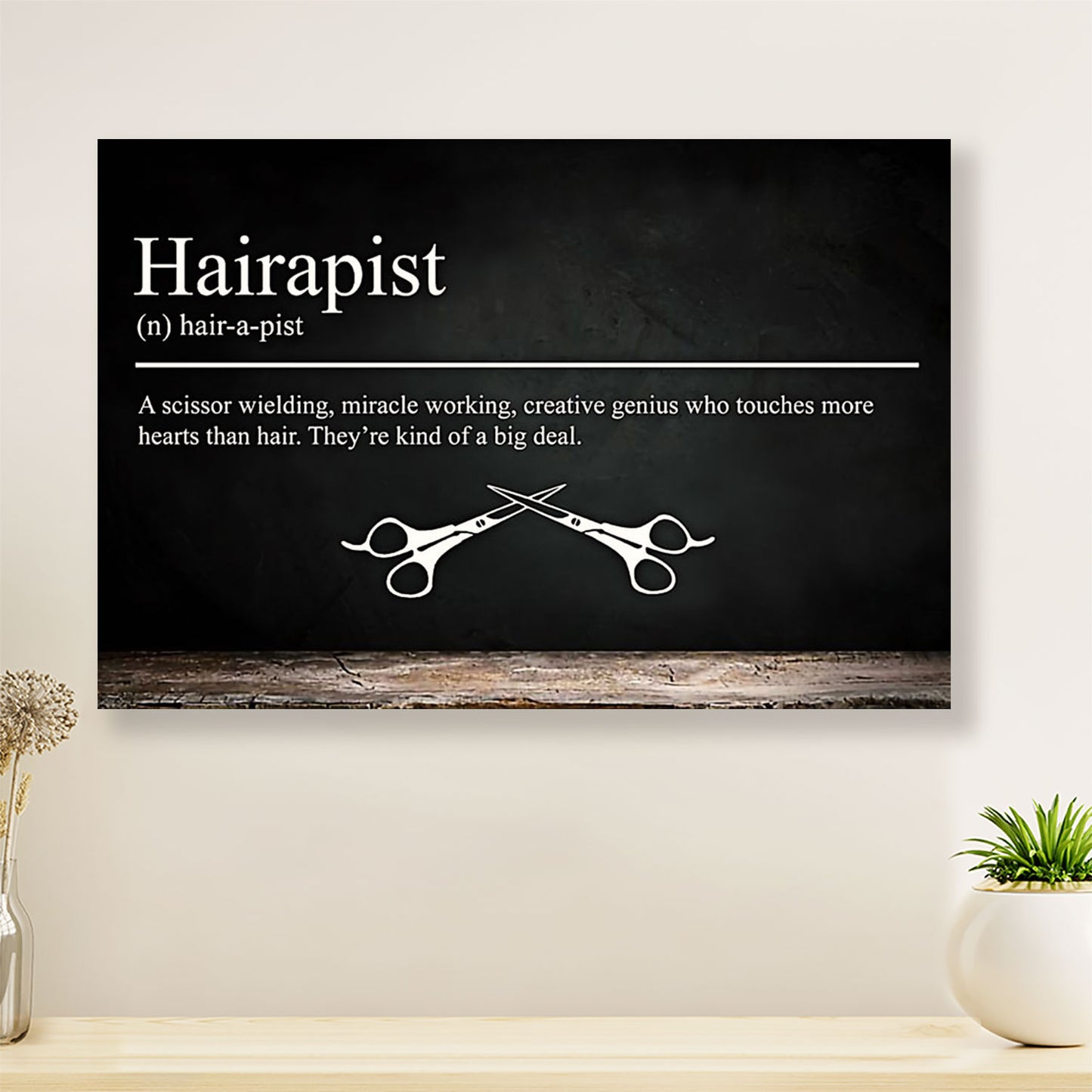 Hairdresser Poster Hairapist Definition | Wall Art Gift for Hairstylists