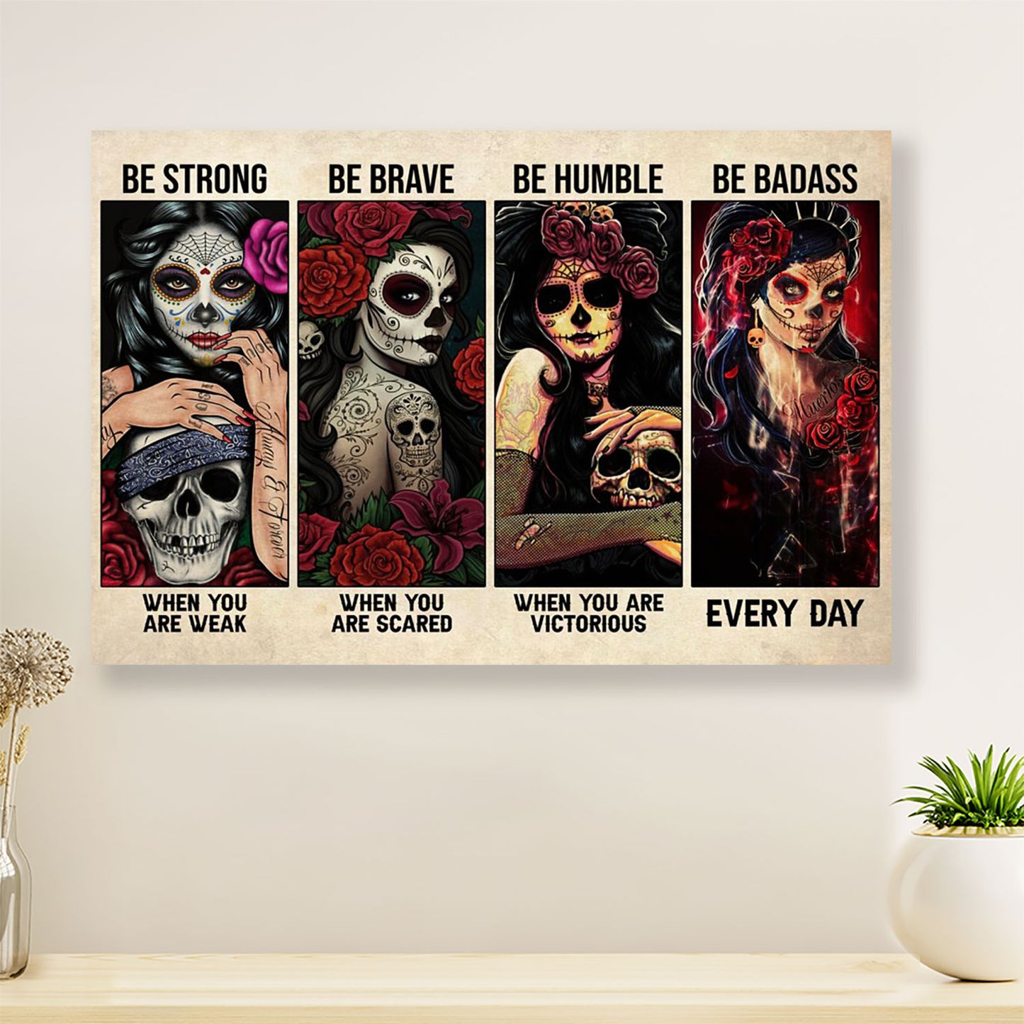 Hairdresser Poster Be Strong When You Are Weak | Wall Art Gift for Hairstylists