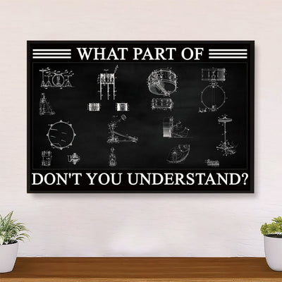 Drumming Canvas What Part Of - Don’t You Understand | Wall Art Home Décor Gift for Drummer