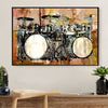 Drumming Canvas Drum Art Painting | Wall Art Home Décor Gift for Drummer