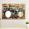 Drumming Canvas Drum Art Painting | Wall Art Home Décor Gift for Drummer