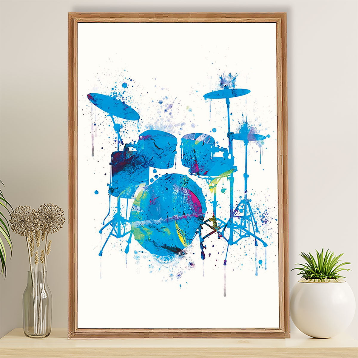 Drumming Canvas Drums Art Painting | Wall Art Gift for Drummers