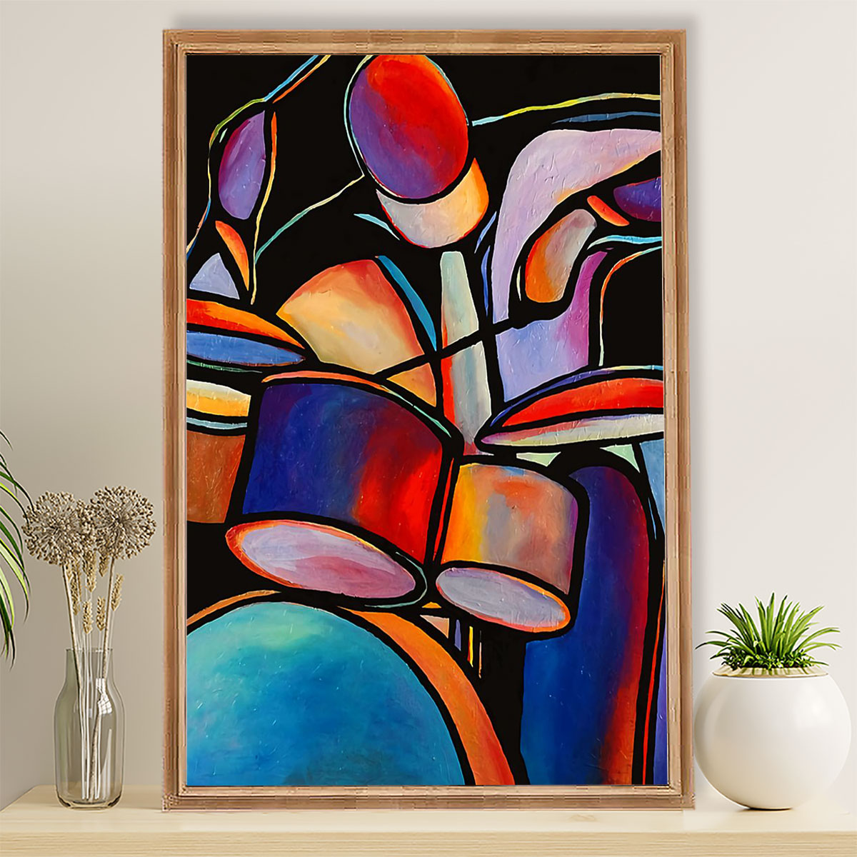 Drumming Poster Drum Set Art Painting | Wall Art Gift for Drummers