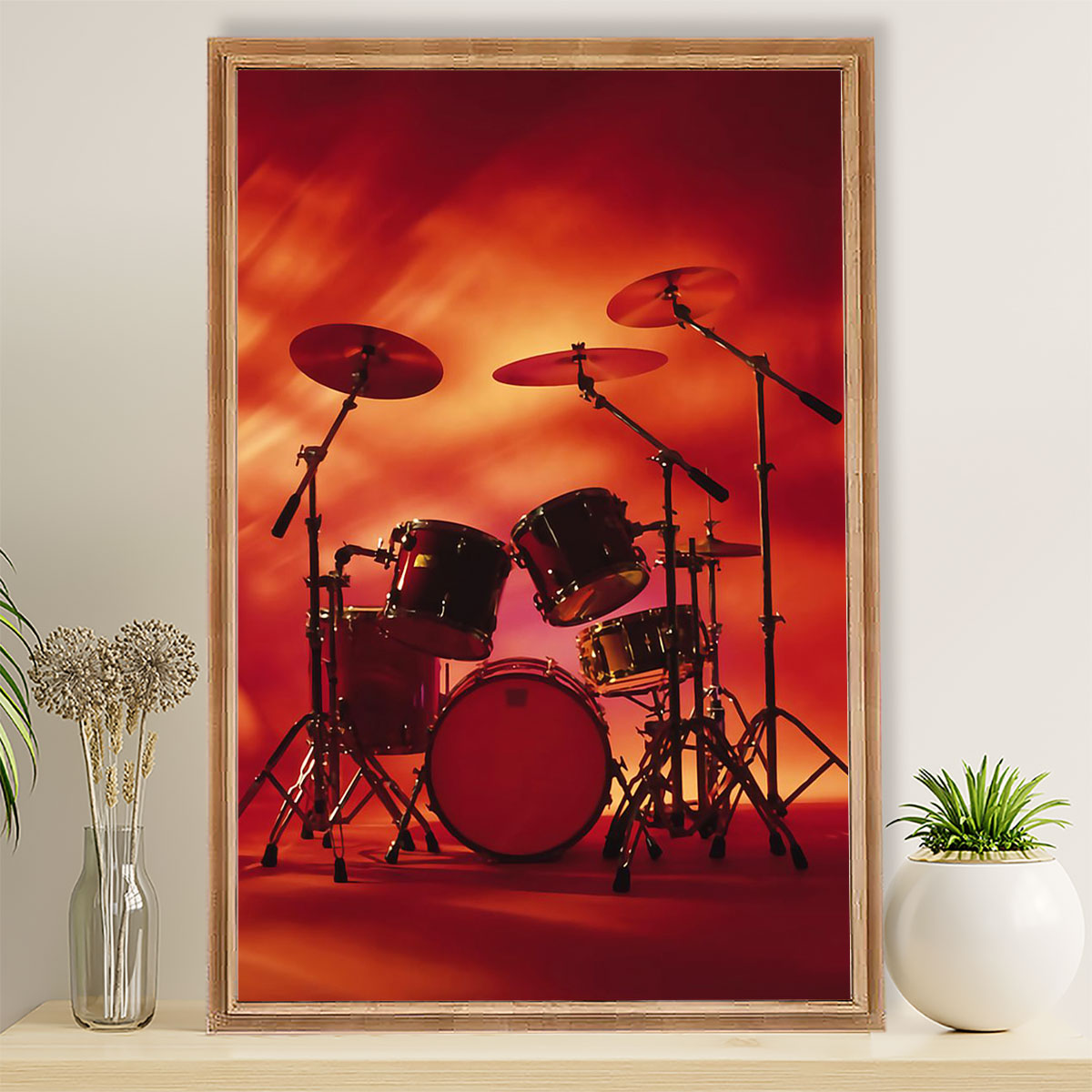 Drumming Canvas Drum Art Painting | Wall Art Gift for Drummers