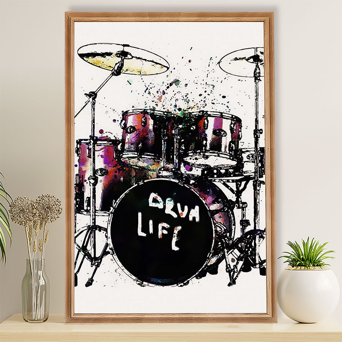 Drumming Poster Drum Life | Wall Art Gift for Drummers