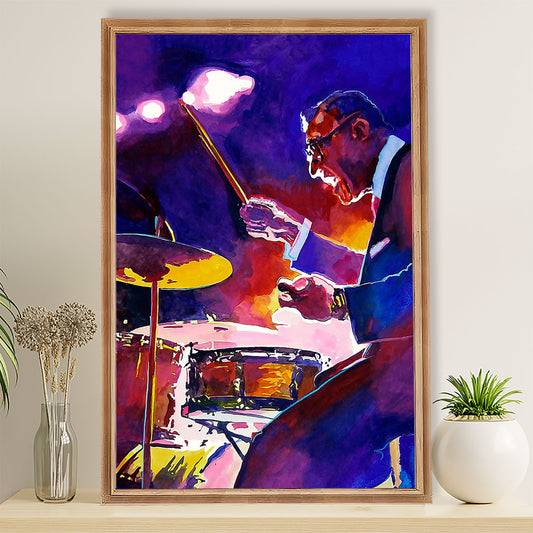Drumming Poster Drummer Art Painting | Wall Art Gift for Drummers