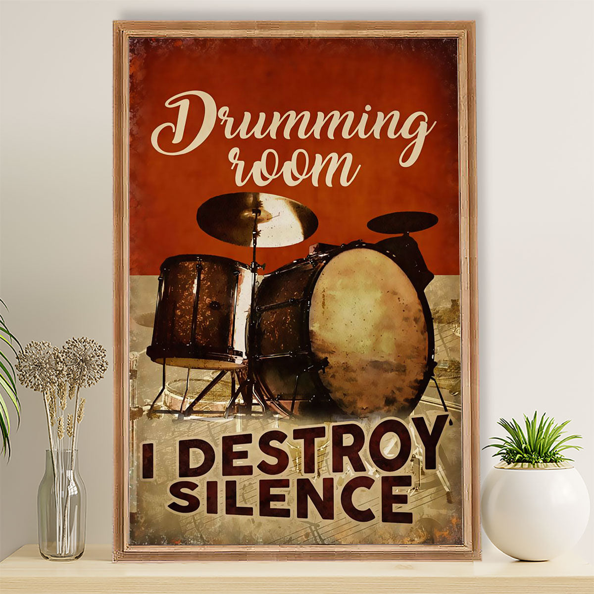 Drumming Canvas Drumming Room | Wall Art Gift for Drummers