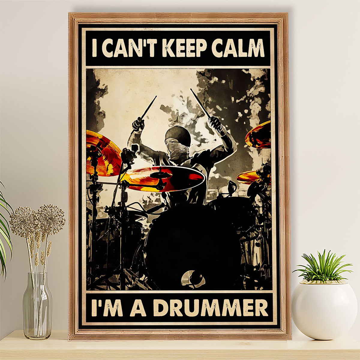 Drumming Canvas I Can't Keep calm - I'm A Drummer | Wall Art Gift for Drummers